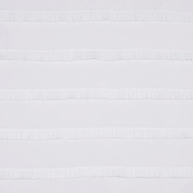 Sample - Schumacher Dorothy Pleated Linen Fabric in Ivory For Sale