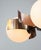 Vintage Italian Copper and Opaline Glass Chandelier For Sale - Image 4 of 18
