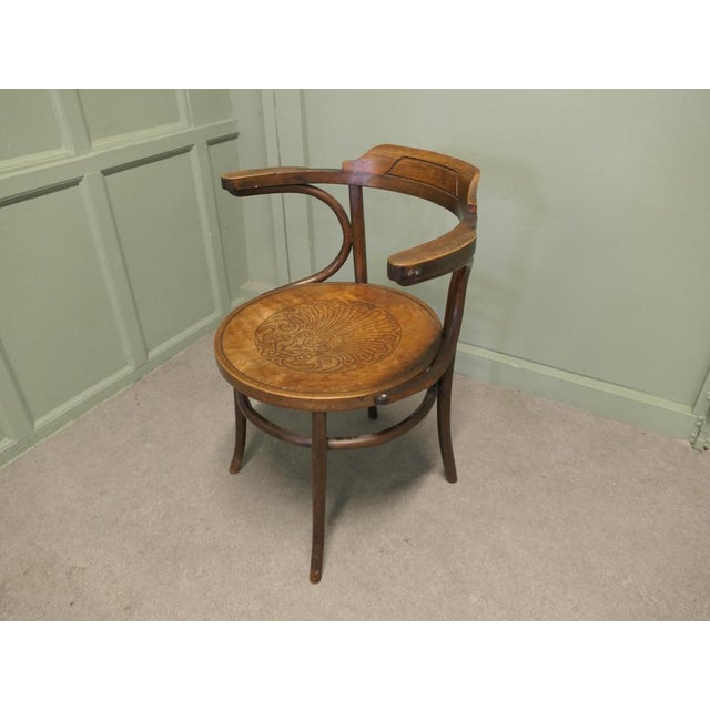 1900 - 1909 Large Roomy Bentwood Carver Chair This Is a and Charming Piece, 1900 For Sale - Image 5 of 8