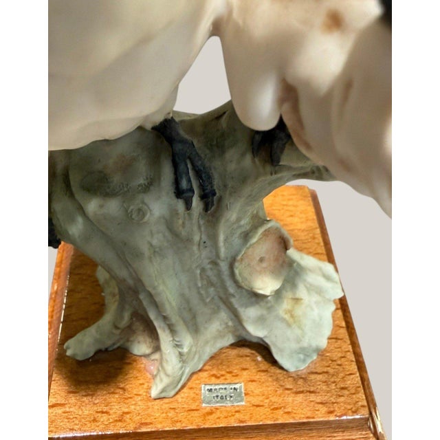 Ivory Vintage Giuseppe Armani Cockatoos Bird Sculpture Florence Italy Signed For Sale - Image 8 of 12