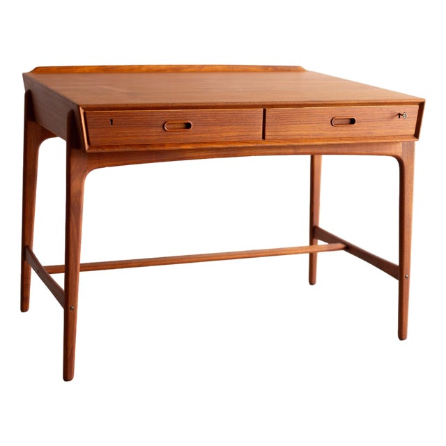 Svend Åge Madsen "Model 200" Teak Desk for Sigurd Hansen, Denmark, 1958 For Sale