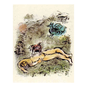 1989 Chagall Lithograph V1-17 Odyssee Tityus