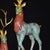 Turquoise Pair of Vintage Cloisonne Enamel Deer Figures – Gilt Spotted Deer Sculptures For Sale - Image 8 of 9
