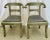 Pair of Gustavian or Neoclassical Side Chairs can be used in any room. Each having fully metal wrapped frames with Finely...