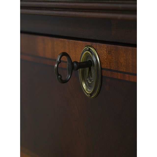 Brown Craftique Mahogany Inlaid Bowfront Sideboard For Sale - Image 8 of 18