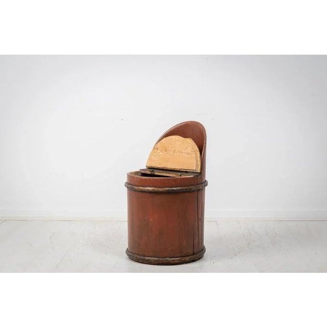 Antique Swedish Folk Art Stump Chair For Sale - Image 3 of 10