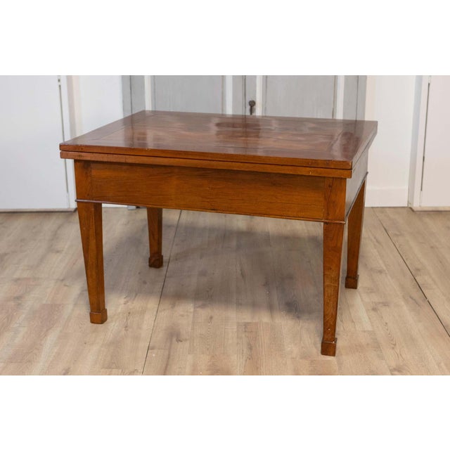 Italian Early 19th Century Walnut Folding Table with Tapered Legs For Sale - Image 10 of 15