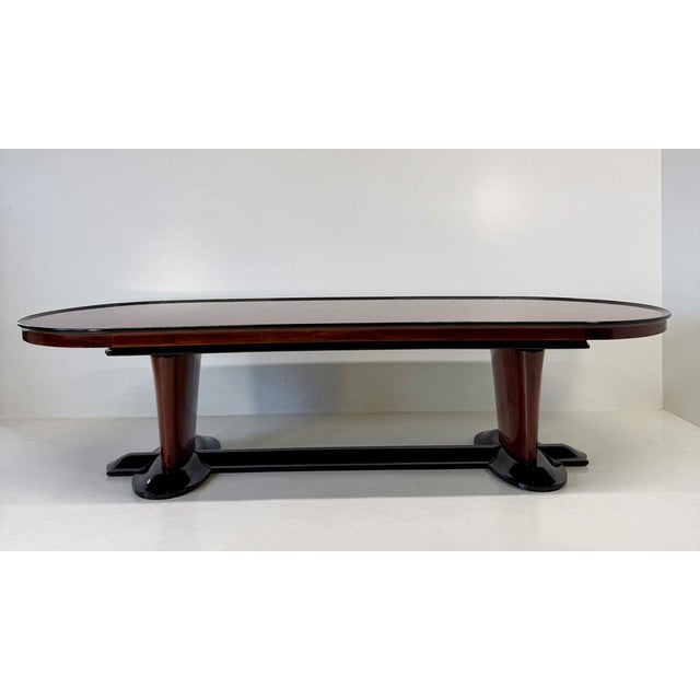 Italian Art Deco Dining and Conference Table, 1940s For Sale - Image 4 of 12