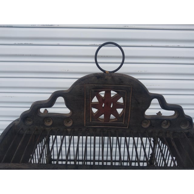 Large Late 20th Century Metal Bird Cage For Sale - Image 4 of 5