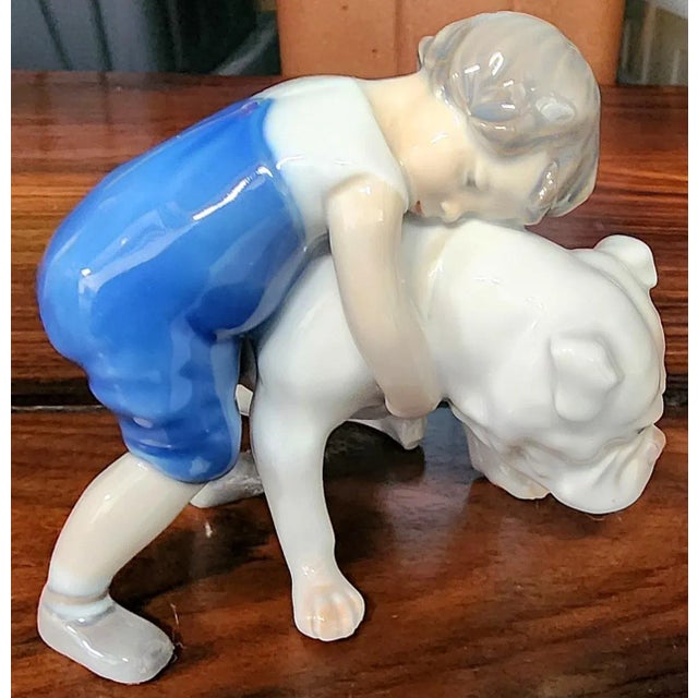 Contemporary Bing & Grondahl Danish Hand-Painted Polychrome Fine Porcelain Figurine For Sale - Image 3 of 7