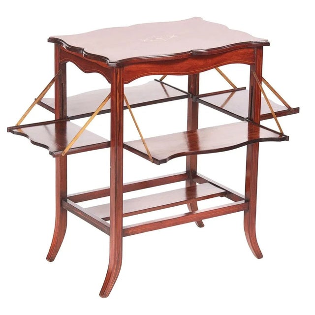 Antique Edwardian Inlaid Hardwood Centre Table For Sale - Image 11 of 11