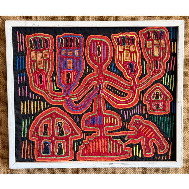 Molas are the hand-stitched reverse appliqué textiles made by the Kuna people of Panama's San Blas Islands, and this is a...