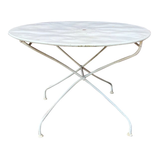 White Painted French Folding Table For Sale