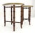 Pair Oval Brass Gallery Glass Top Faux Bamboo Bases End Side Tables Stands MINT For Sale - Image 13 of 16