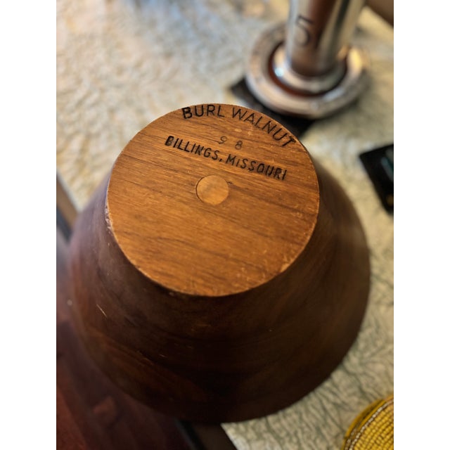 Burl Walnut Bowl For Sale - Image 10 of 15
