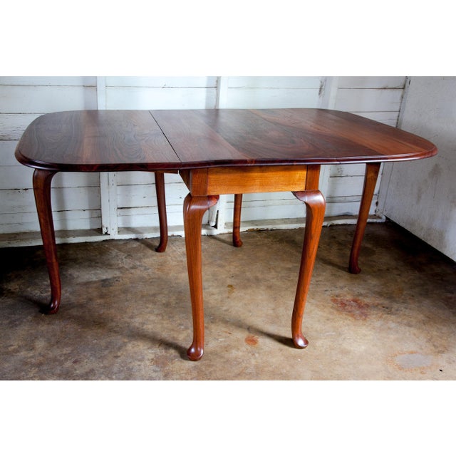 19th Century Early American Walnut Drop-Leaf Dining Table For Sale - Image 9 of 13
