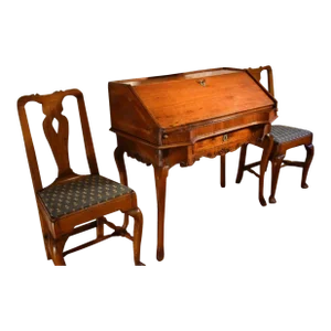 Antique Italian Rococo Desk, Walnut, 18th Century