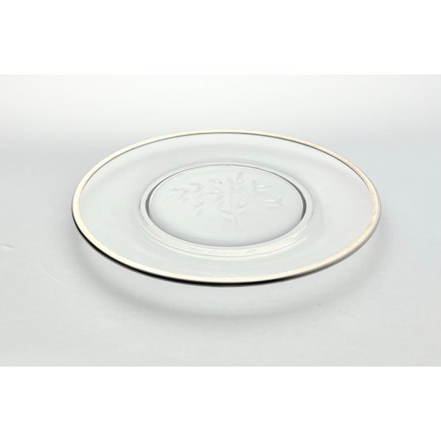 Fostoria 1950s Fostoria “Bridal Belle” Set of 6 Glass Salad Plates For Sale - Image 4 of 6