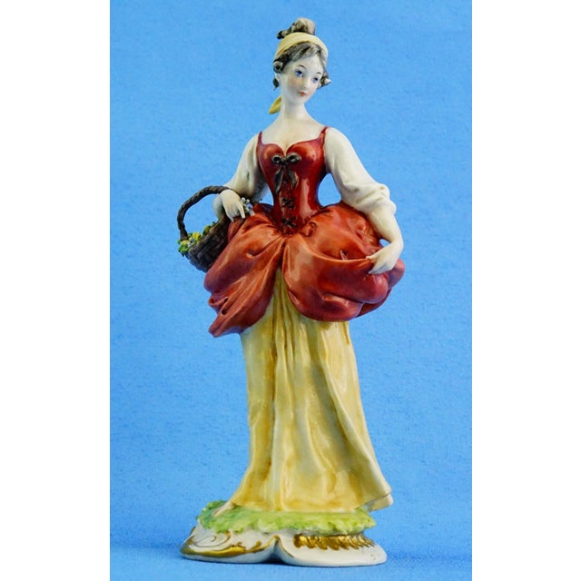 20th Century Porcelain Figurine by Giuseppe Cappè in the style of Capodimonte, Italy For Sale - Image 8 of 18