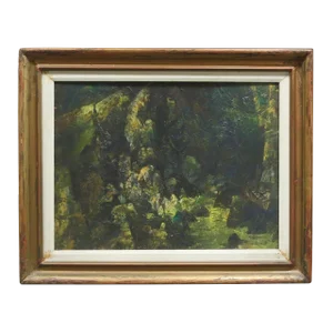 Vintage Mid Century Landscape Acrylic Painting by James Lewicki