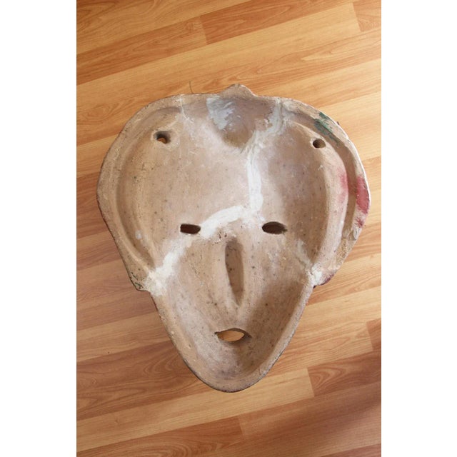 Antique South America Earthenware Mask For Sale - Image 10 of 11