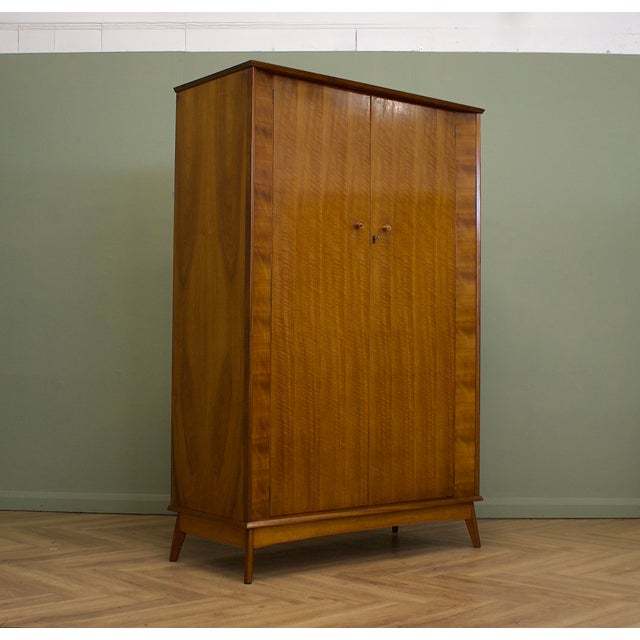 Vintage Walnut Wardrobe by Alfred Cox for Heals, 1950s For Sale - Image 11 of 11