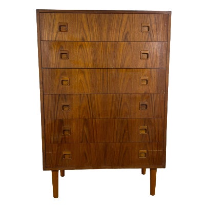 Vintage Danish Teak Chest of Drawers, 1960s For Sale