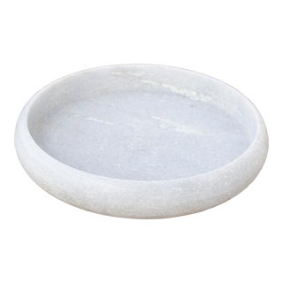 Contemporary Pure White Marble Bowl For Sale