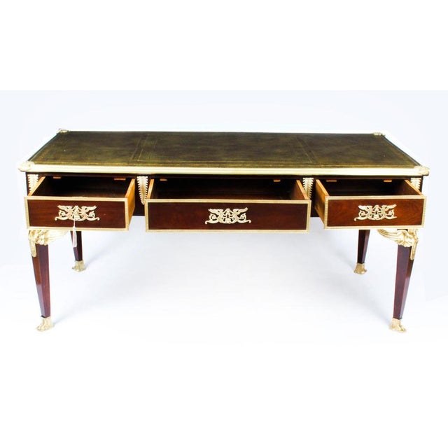 French Empire Bureau Plat Desk, 19th Century For Sale - Image 14 of 18
