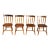 Vintage Set of 4 L. Hitchcock Arrow Back Solid Maple Stenciled Dining Chairs For Sale