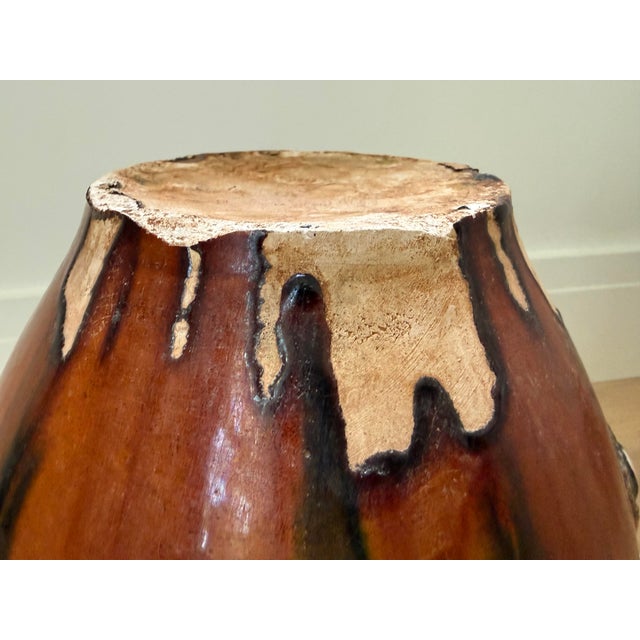 Mid 20th Century Rare Hand-Thrown 10" Tang Dynasty Style Sancai Glazed Pottery Medallion Jar For Sale - Image 10 of 12