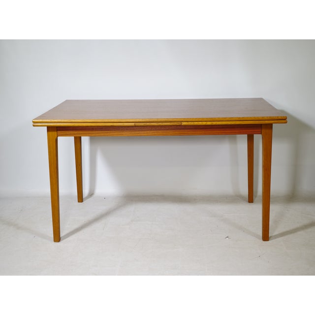 Vintage Danish Extendable Teak Dining Table, 1960s For Sale - Image 4 of 14