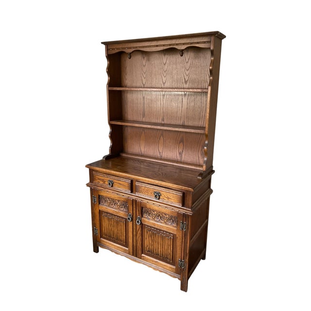 Brown Vintage Welsh Dresser, 1980 For Sale - Image 8 of 13