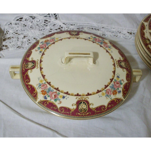 1900s Antique Johnson Bros. China Victorian Lindsey Dinnerware Set 23 Pieces Chairish