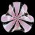 Mid-Century Modern Vintage Murano Pink Black White Alternating Ribbons Italian Art Glass Folded Edges Decorative Bowl For Sale - Image 3 of 9