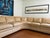 Late 20th Century Leather Curved Sofa Stickley Large Modular Sectional Sofa Tan Leather Sectional Curved Room Sofa For Sale - Image 5 of 9