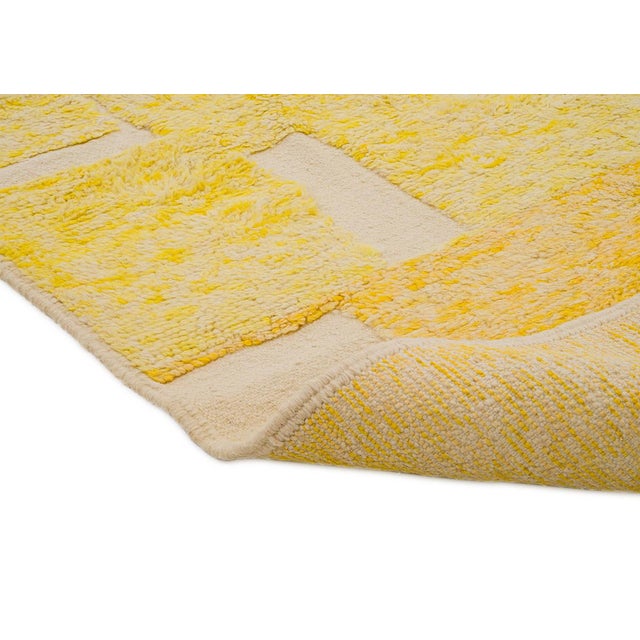 Art Deco Hand-Knotted Moroccan Wool Rug | 9'11" X 7'5" | One of a Kind For Sale - Image 3 of 7