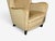 Beige Finnish Modern, Wingback Chairs, Beige Velvet, Wood, Finland, 1950s For Sale - Image 8 of 12