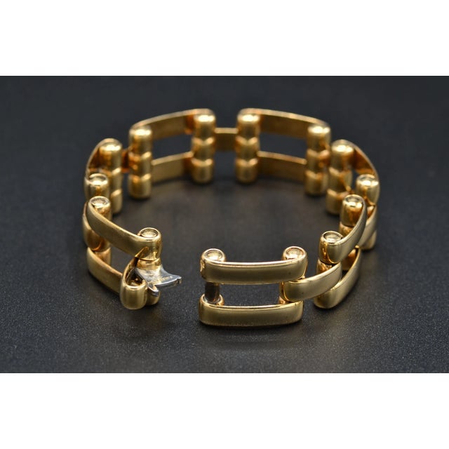 1980s The Morrow: Vintage Gold Filled Signed Simmons Bracelet For Sale - Image 5 of 8