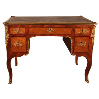 Small Louis XV Style Double-Sided Writing Table in Rosewood, 19th Century For Sale