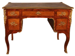 Small Louis XV Style Double-Sided Writing Table in Rosewood, 19th Century