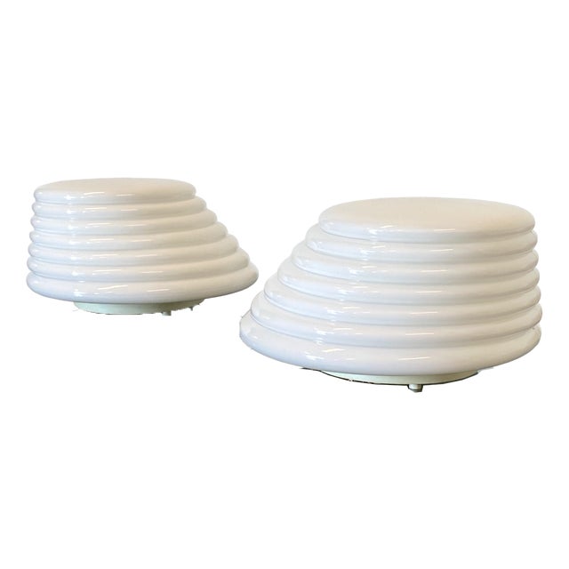 Cobá Model Ceiling Lamps by Roberto Pamio and Renato Toso for Leucos, 1980s, Set of 2 For Sale
