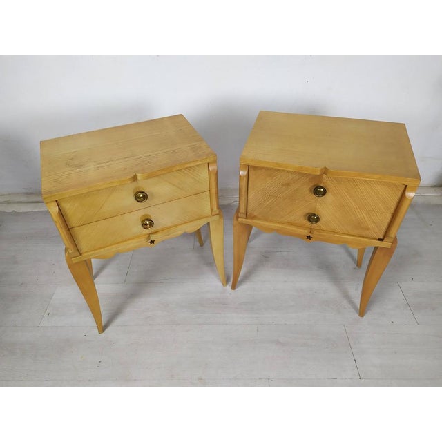1950s Sycomore Bedside Tables, 1950s, Set of 2 For Sale - Image 5 of 17