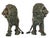 Neoclassical 19th Century Neoclassical Bronze Lion Sculptures With Aged Patina For Sale - Image 3 of 11