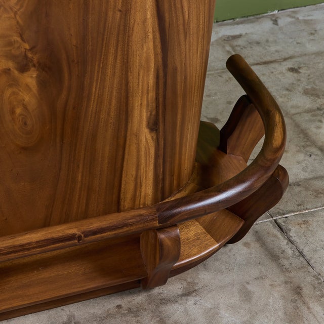 Studio Craft Live Edge Walnut Bar For Sale - Image 16 of 18