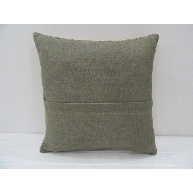 Turkish Handmade Kilim Pillow For Sale - Image 3 of 4