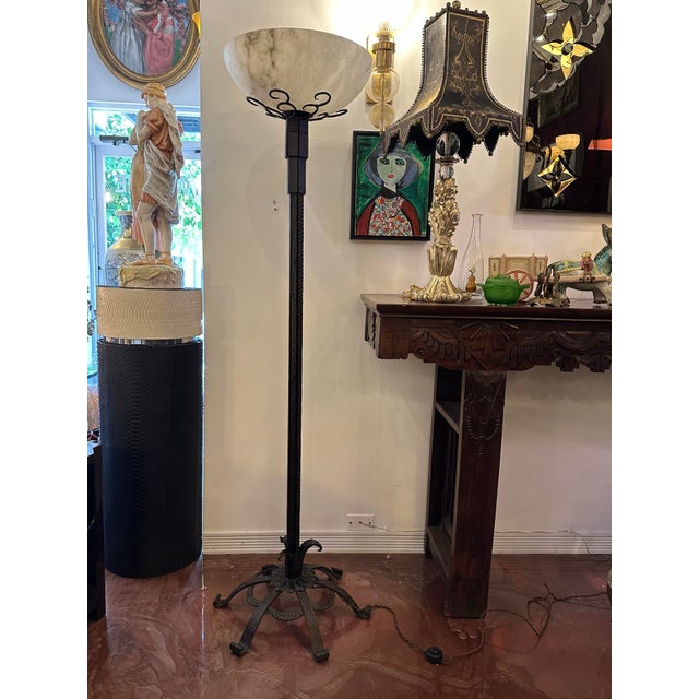 1920s French Art Deco Period Floor Lamp For Sale - Image 9 of 10