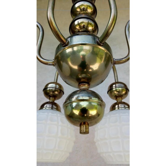 Vintage Bronze Chandelier, 1970s For Sale - Image 9 of 18