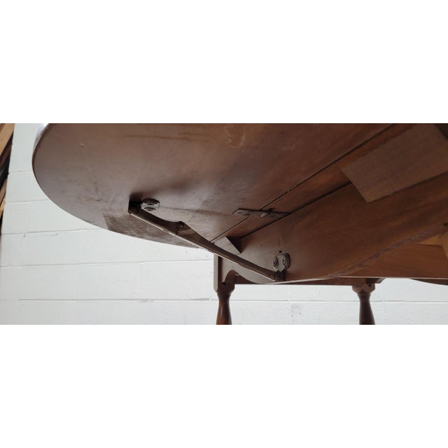 Wood Vintage Solid Maple Drop Leaf Bar Cart Tea Cart For Sale - Image 7 of 12