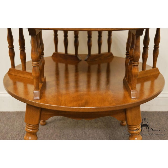 Ethan Allen Baumritter Heirloom Nutmeg 28" Round Rotating Drum / End